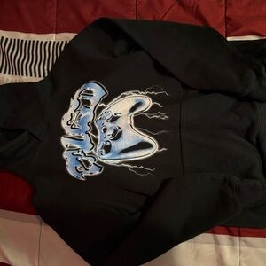 H&M Black Hoodie with Blue Graphic